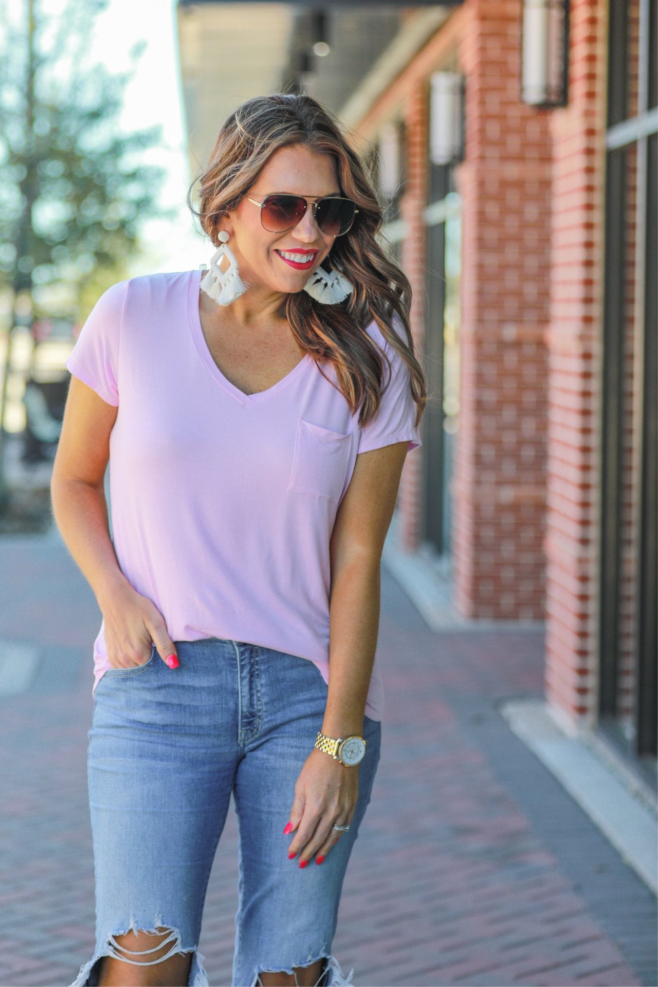 Jess Lea Basic Pocket Tee