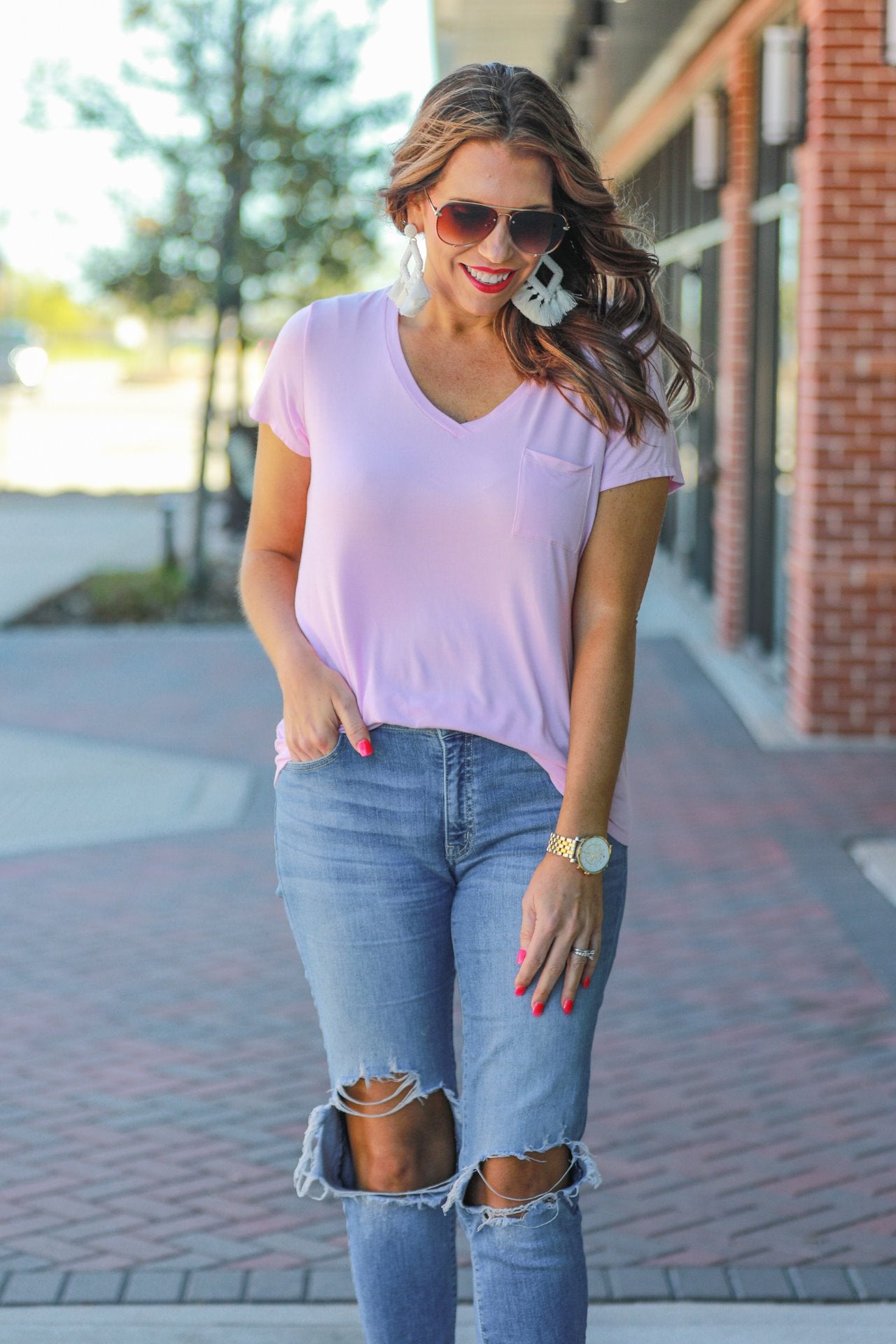 Jess Lea Basic Pocket Tee
