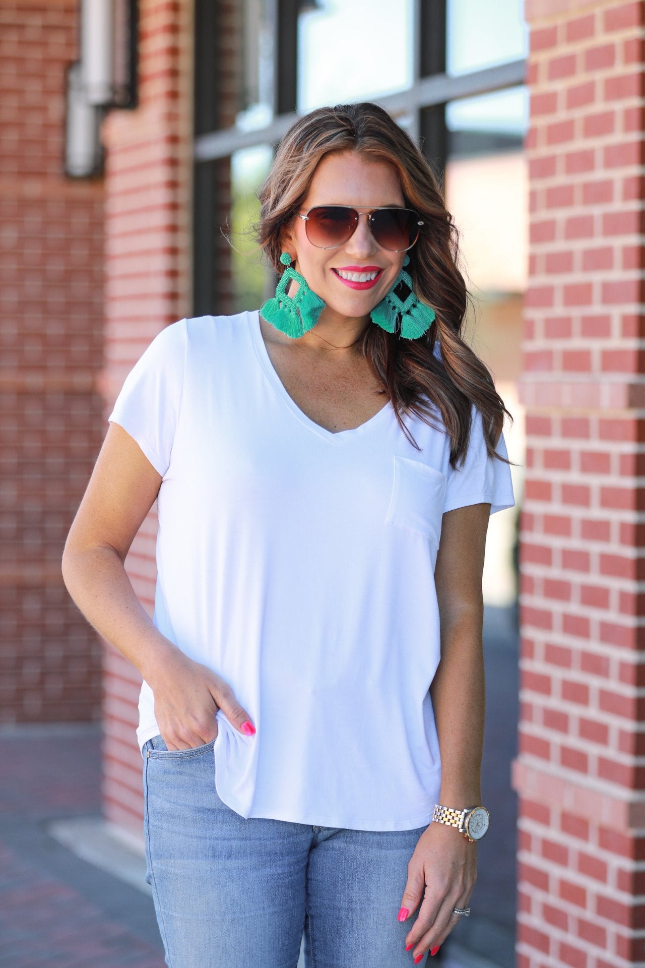 Jess Lea Basic Pocket Tee