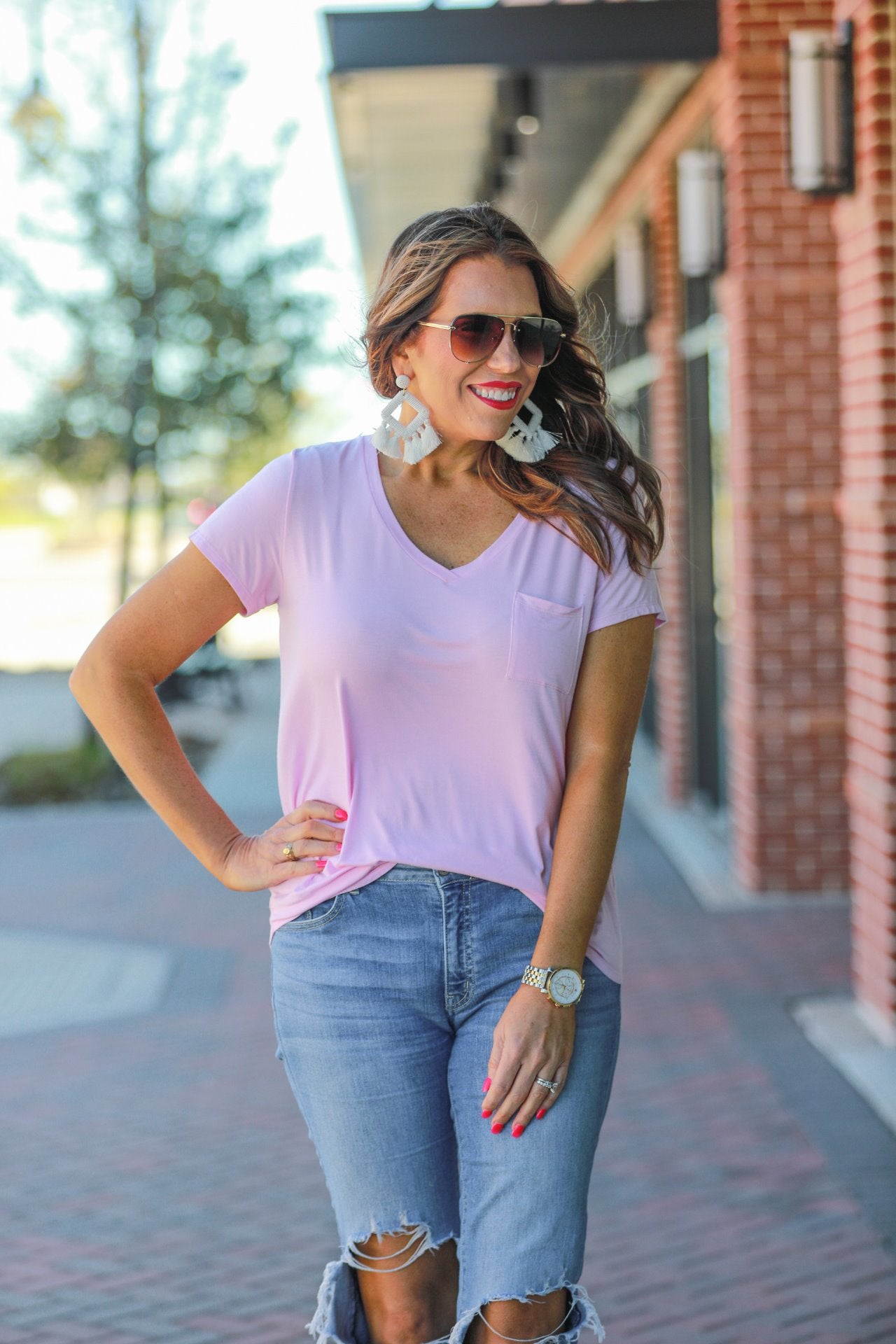 Jess Lea Basic Pocket Tee