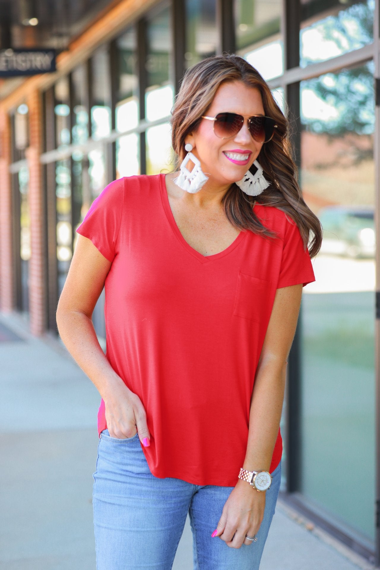 Jess Lea Basic Pocket Tee