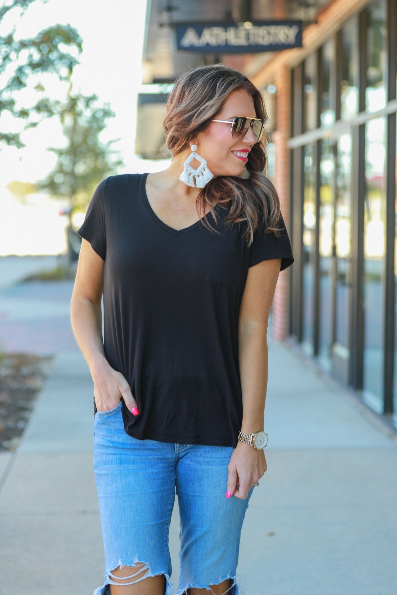 Jess Lea Basic Pocket Tee