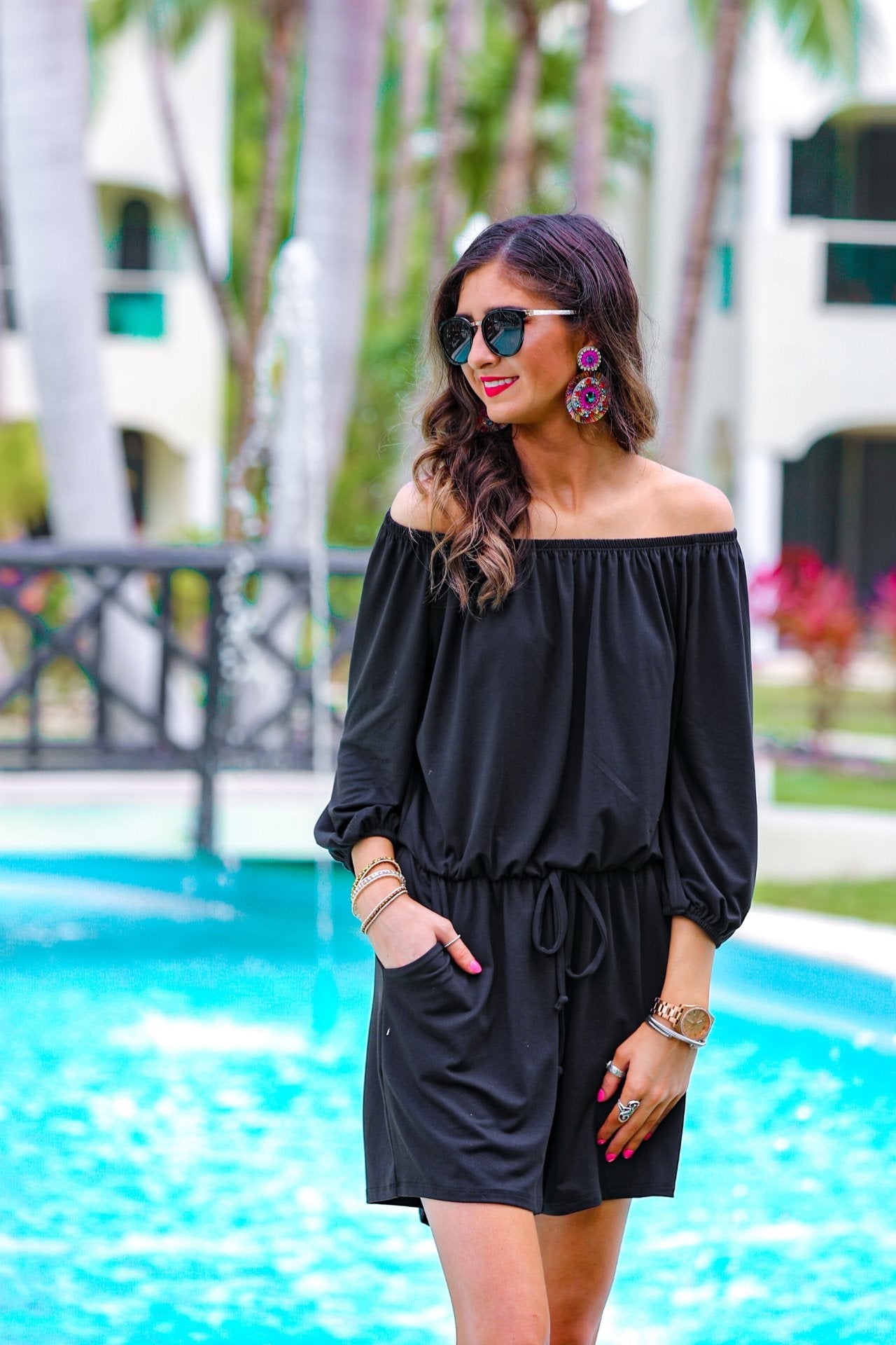 Malibu Off The Shoulder Romper - Jess Lea Boutique