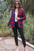 PREORDER-Adrian Plaid Button Up Top