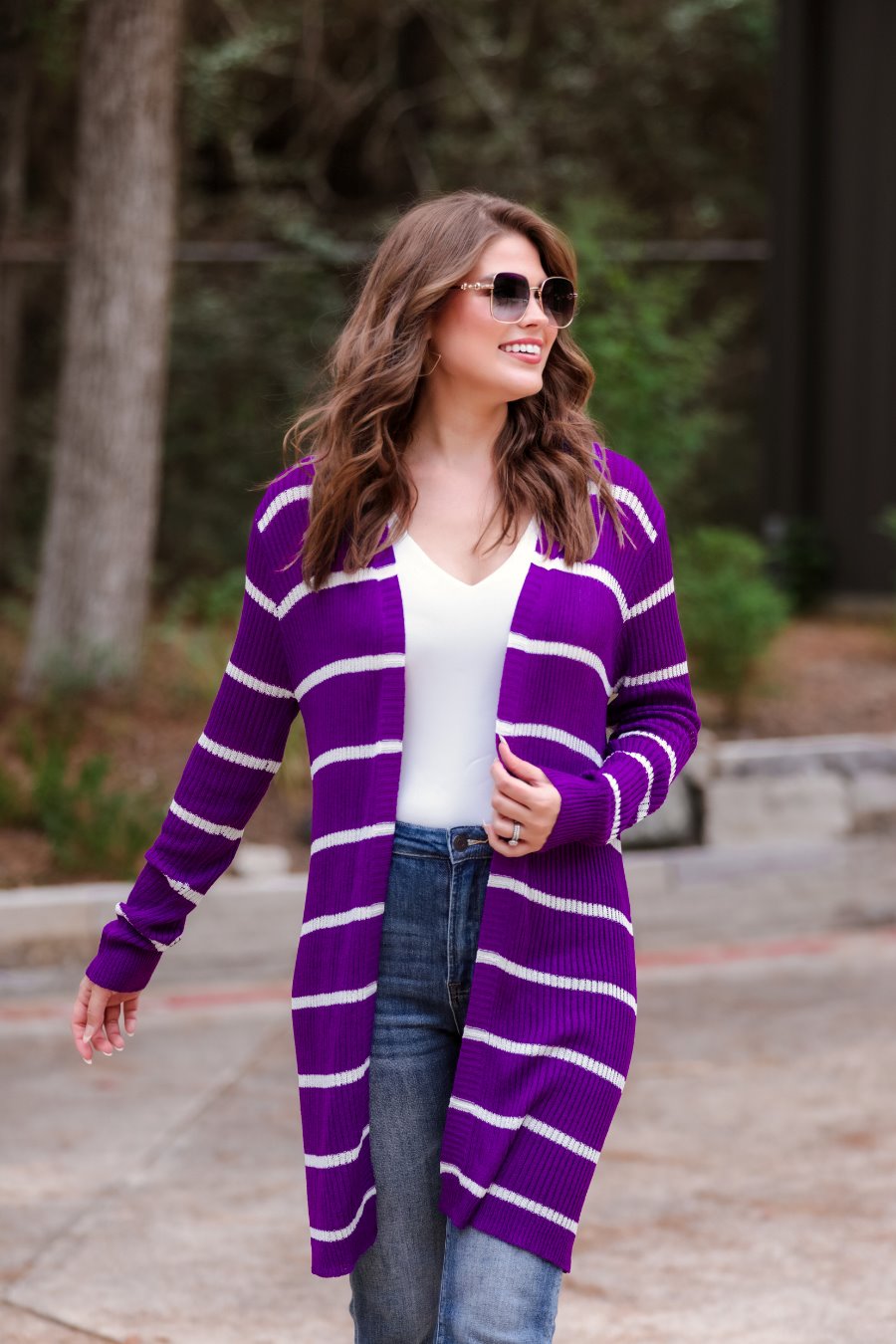 PREORDER-Amber Lightweight Striped Cardigan