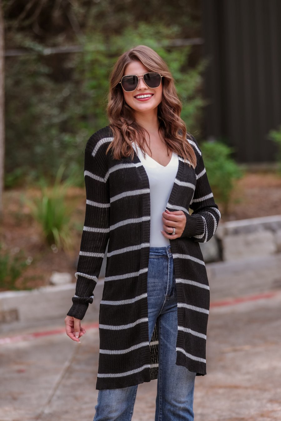 PREORDER-Amber Lightweight Striped Cardigan