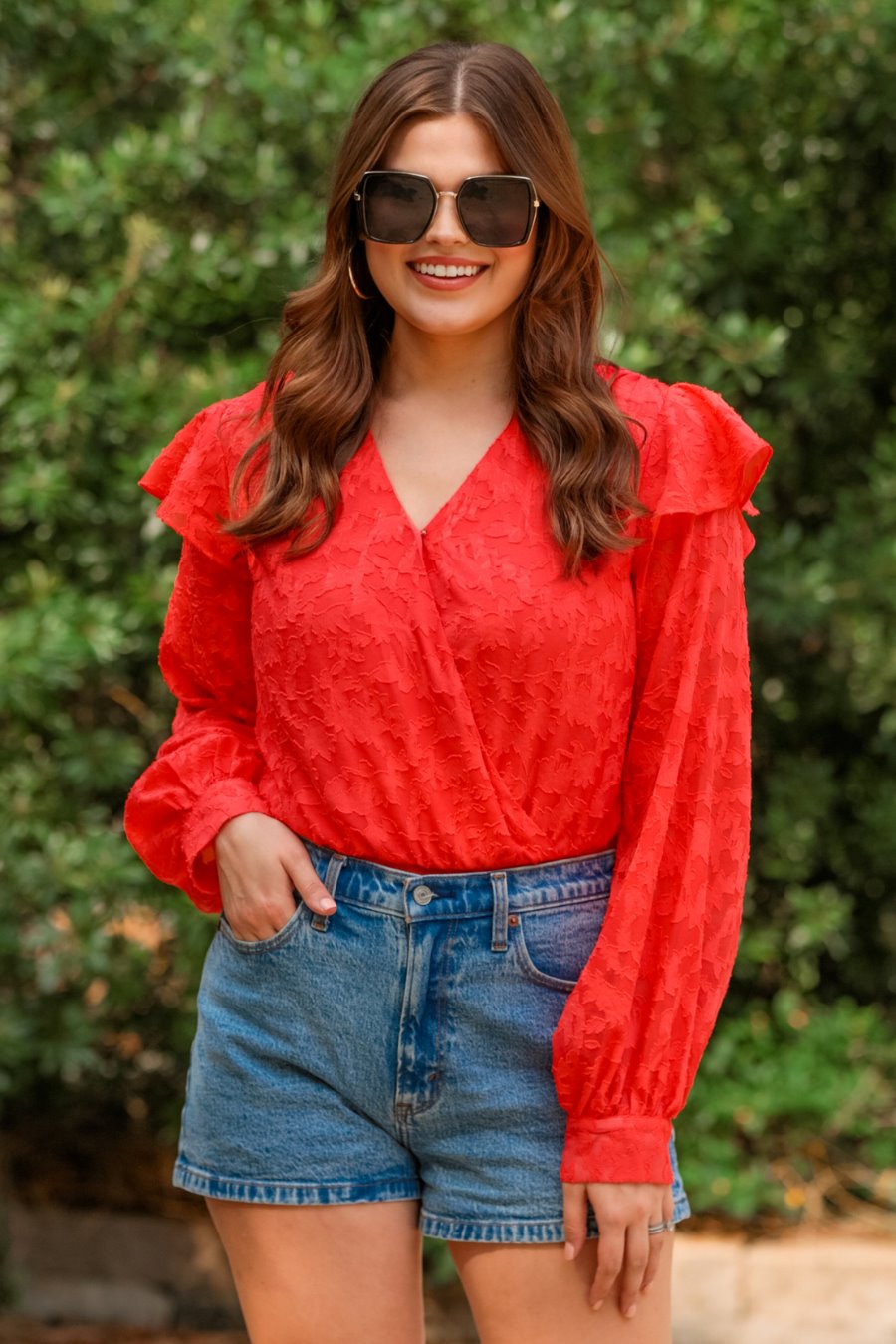 PREORDER-Going Places Ruffle Bodysuit