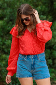 PREORDER-Going Places Ruffle Bodysuit