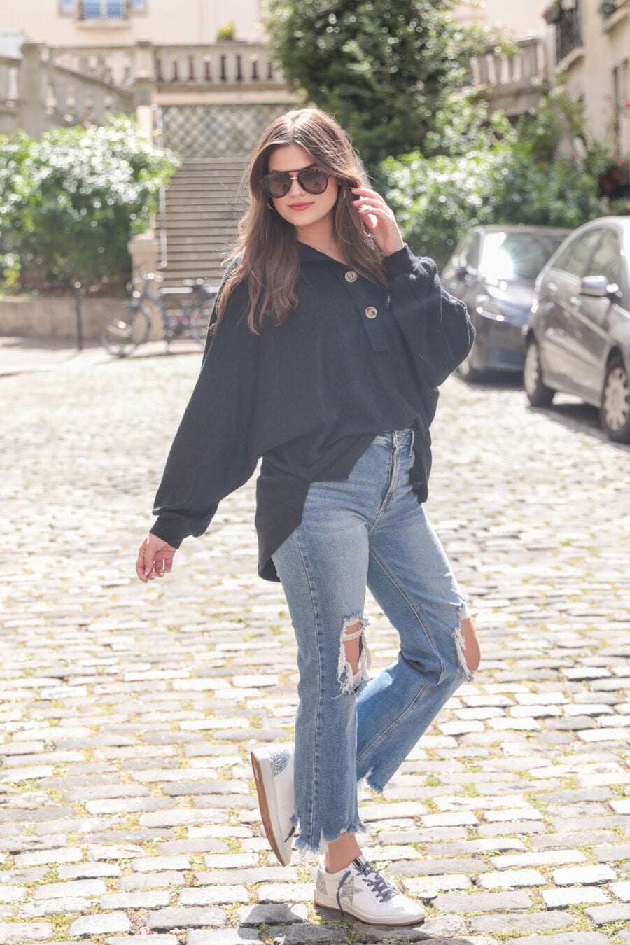 Harper Button Top