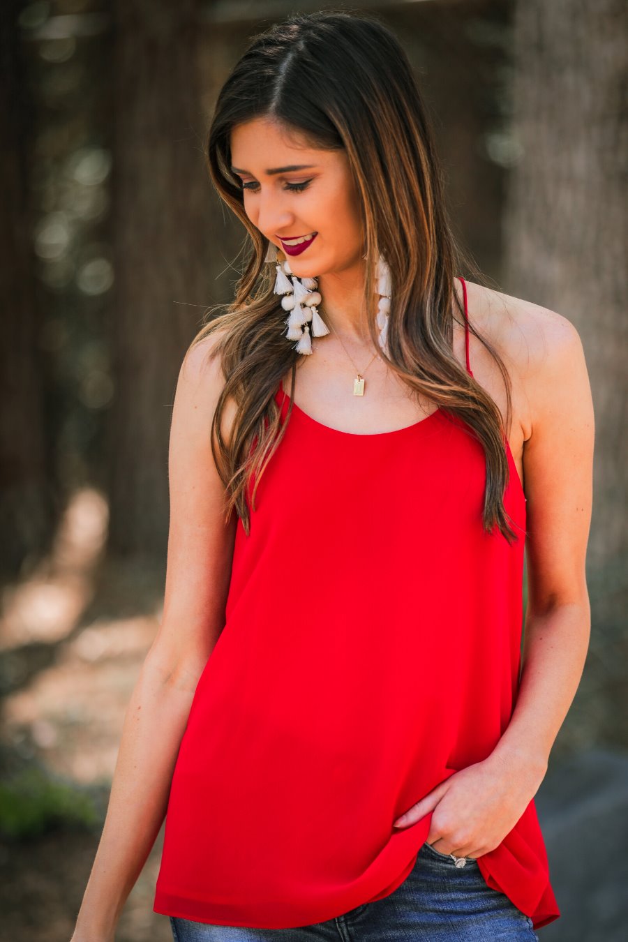Leah Woven Cami - Jess Lea Boutique