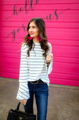 Riley Ruffle Sleeve Top - Jess Lea Boutique