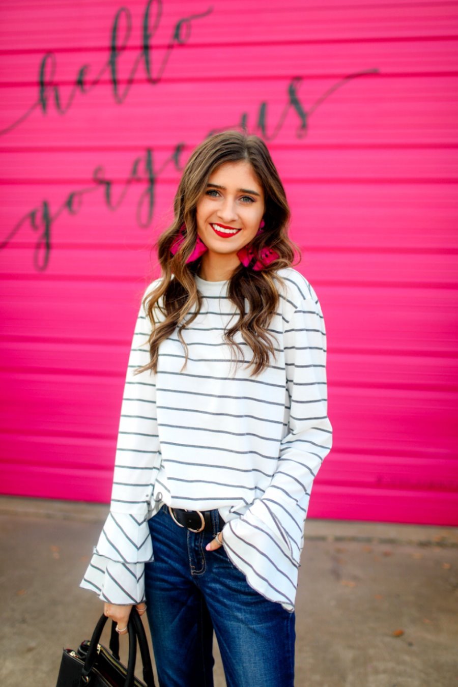 Riley Ruffle Sleeve Top - Jess Lea Boutique
