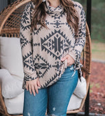 Tyler Aztec Cowl Neck Top - Jess Lea Boutique