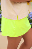 Solid Neon Yellow Skort