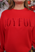 PREORDER- Joyful Velvet Patch Luxe Pullover - Jess Lea Boutique