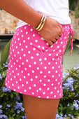 Pink Polka Dot Skort