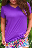 Jess Lea Basic Tee- Purple