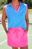 Solid Neon Pink Skort