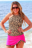 Miami Heat Tankini Swimsuit- Leopard