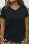 Jess Lea Basic Tee- Black