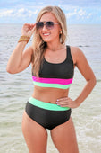 Shades of Summer Two Piece Swimsuit- Black