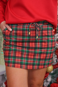 PREORDER- Red Christmas Plaid Skort - Jess Lea Boutique