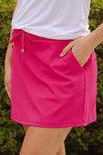 Solid Raspberry Skort