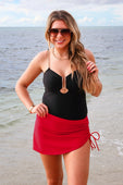 Walk On The Beach Skirt Coverup- Red