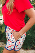 PREORDER-Oh My Stars Drawstring Everyday Shorts - Jess Lea Boutique