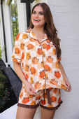 PREORDER- Harvest Hues Ruffle Pajama Set - Jess Lea Boutique