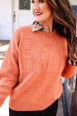 Fall Embossed Sweater - Jess Lea Boutique