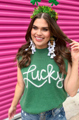 Lucky Charm Tinsel Sweater Vest - Jess Lea Boutique