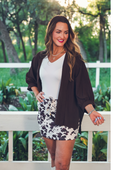Sloane Button Up Top- Chocolate - Jess Lea Boutique