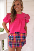 Kimber Eyelet Top, Pink - Jess Lea Boutique