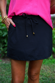 After Dark Black Skort - Jess Lea Boutique