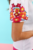 White Sands Embroidered Top - Jess Lea Boutique