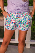 PREORDER-Lavender Fields Floral Everyday Shorts - Jess Lea Boutique
