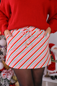 Candy Cane Stripes Skort