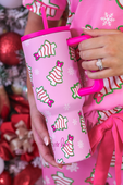 PREORDER- Bow Christmas Treat Tumbler - Jess Lea Boutique