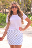 Grey Area Checkered Skort