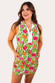 Everyday Zipper Dress, Pink Tropical - Jess Lea Boutique