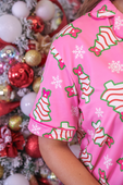 PREORDER- Bow Christmas Treat Ruffle Pajama Set - Jess Lea Boutique