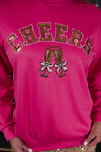 PREORDER- Champagne Cheers Luxe Pullover- Pink - Jess Lea Boutique