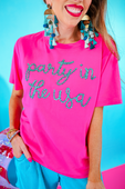 PREORDER-Party In The USA Tinsel Top - Jess Lea Boutique