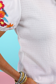 White Sands Embroidered Top - Jess Lea Boutique