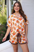 PREORDER- Harvest Hues Ruffle Pajama Set - Jess Lea Boutique