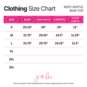 Rosy Ruffle Bow Top - Jess Lea Boutique