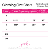 For The Record Pinstripe Top - Jess Lea Boutique