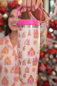 PREORDER- Gingerbread Wonderland Travel Tumbler - Jess Lea Boutique
