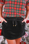 PREORDER- Velvet Hour Skort - Black - Jess Lea Boutique